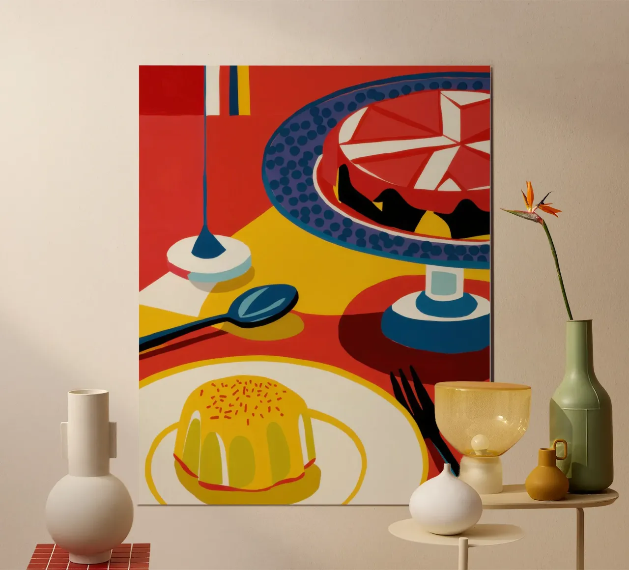 Flan e torta poster con telaio in alluminio da Lyra Glaze