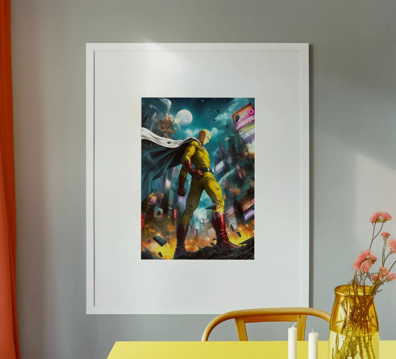 Saitama One Punch Man poster da Fleur de Lys