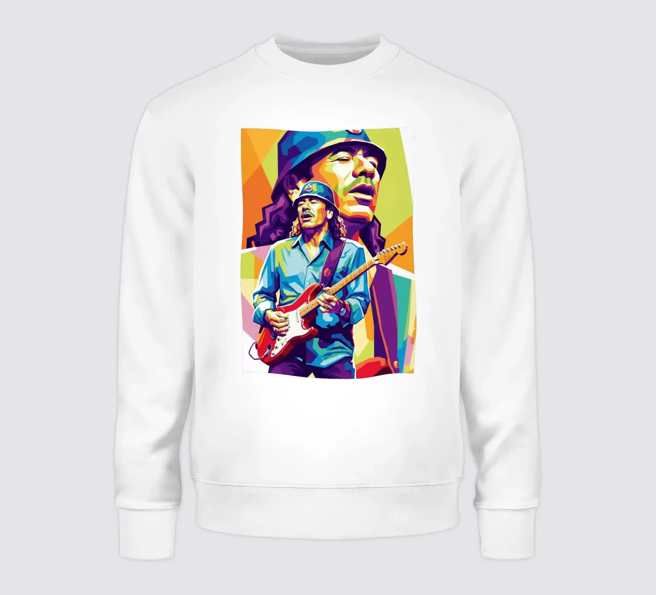 Carlos Santana ritratto pop art #4 felpa da Hantamrata