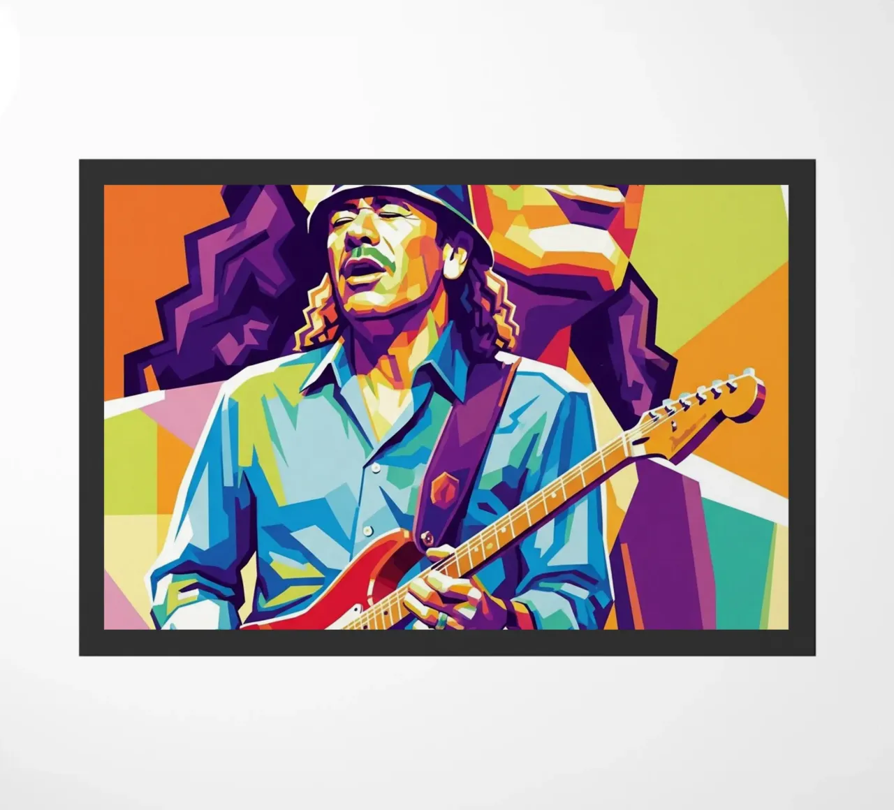Carlos Santana ritratto pop art #4 zerbino da Hantamrata