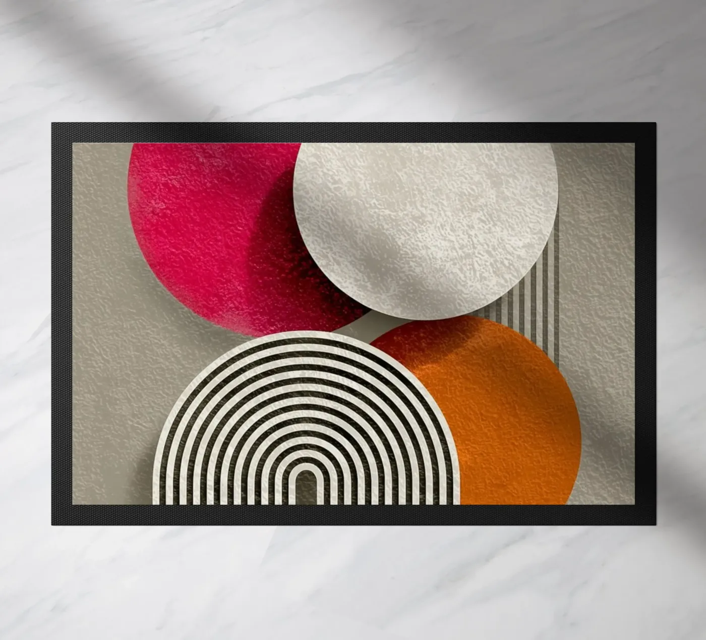 Half circle stripe pattern deurmat van Carinaprint