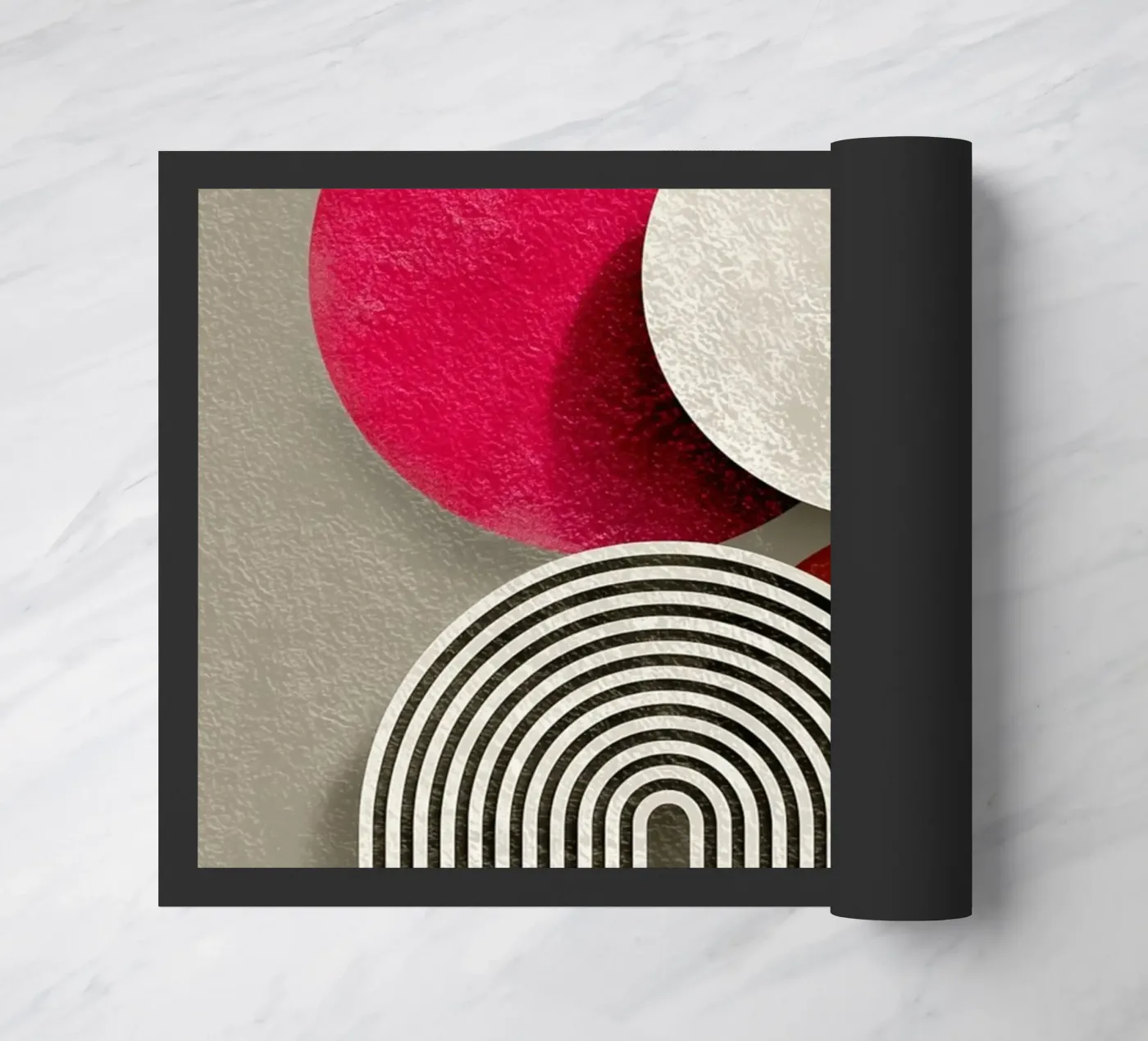 Half circle stripe pattern deurmat van Carinaprint