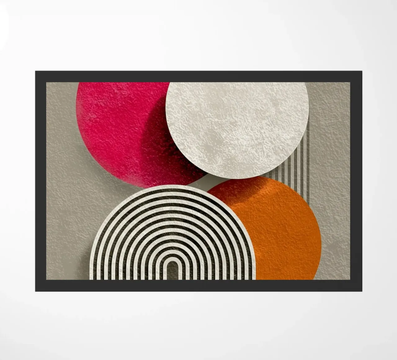 Half circle stripe pattern doormat by Carinaprint