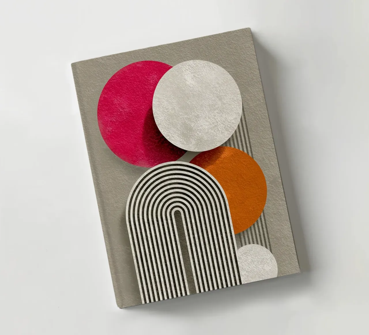 Half circle stripe pattern notebook by Carinaprint