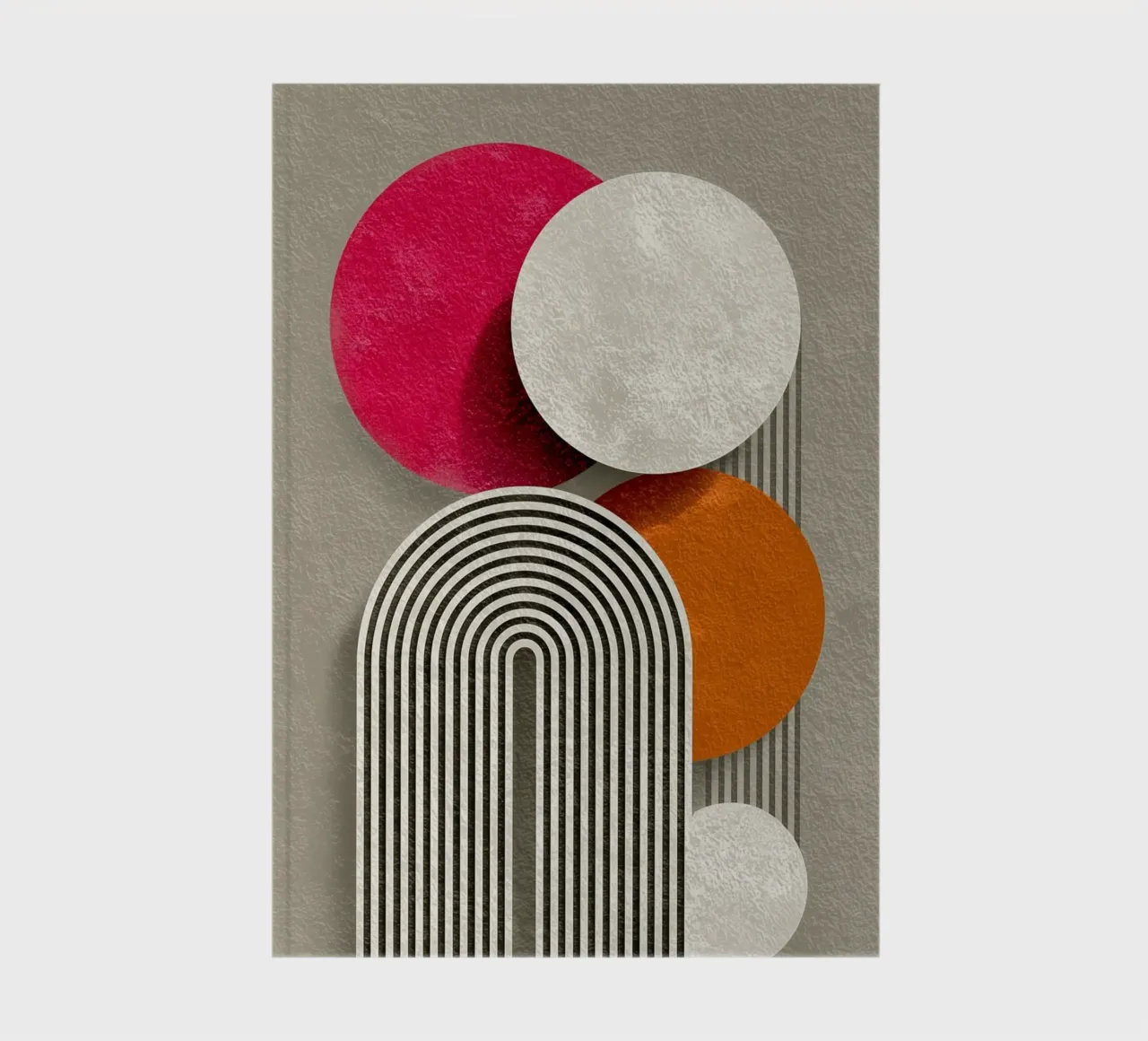 Half circle stripe pattern notebook by Carinaprint