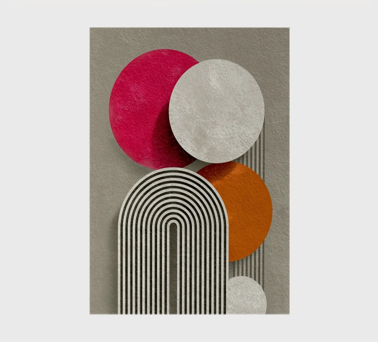 Half circle stripe pattern notebook by Carinaprint