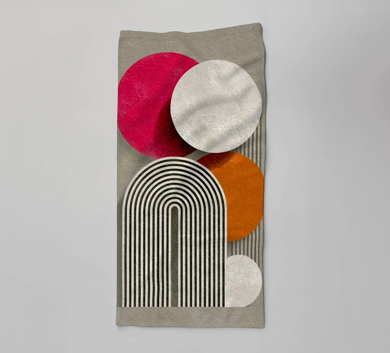 Half circle stripe pattern towel by Carinaprint