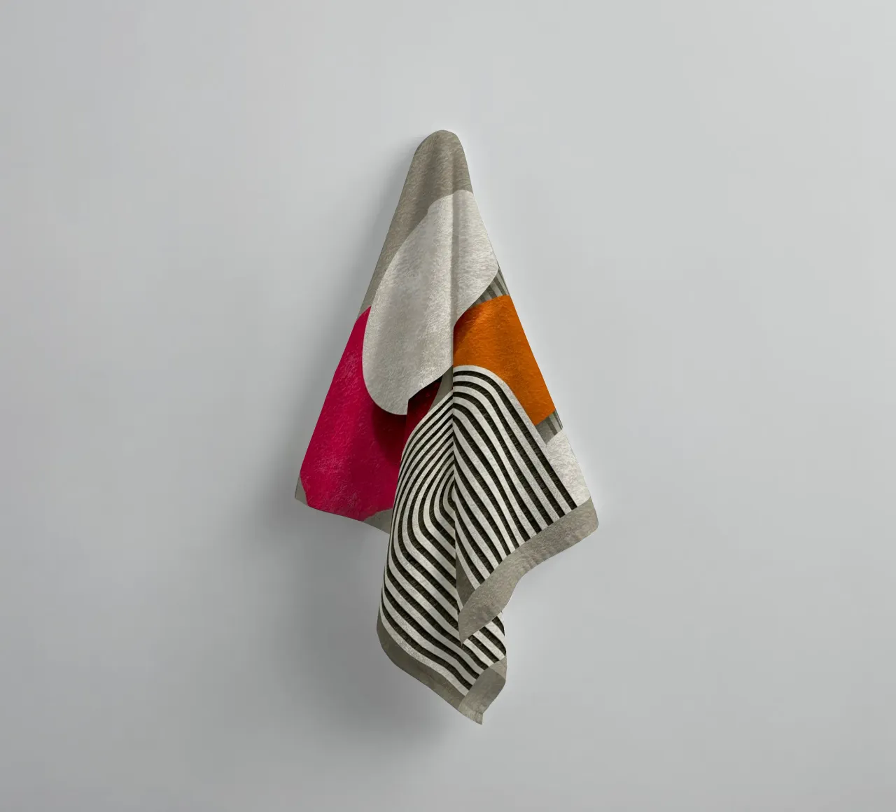 Half circle stripe pattern towel by Carinaprint