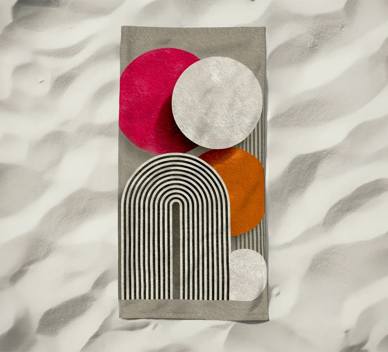 Half circle stripe pattern telo mare da Carinaprint