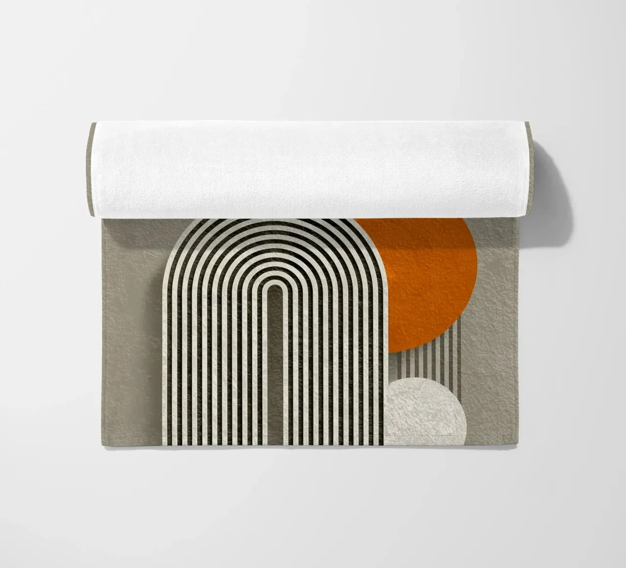 Half circle stripe pattern beach towel by Carinaprint