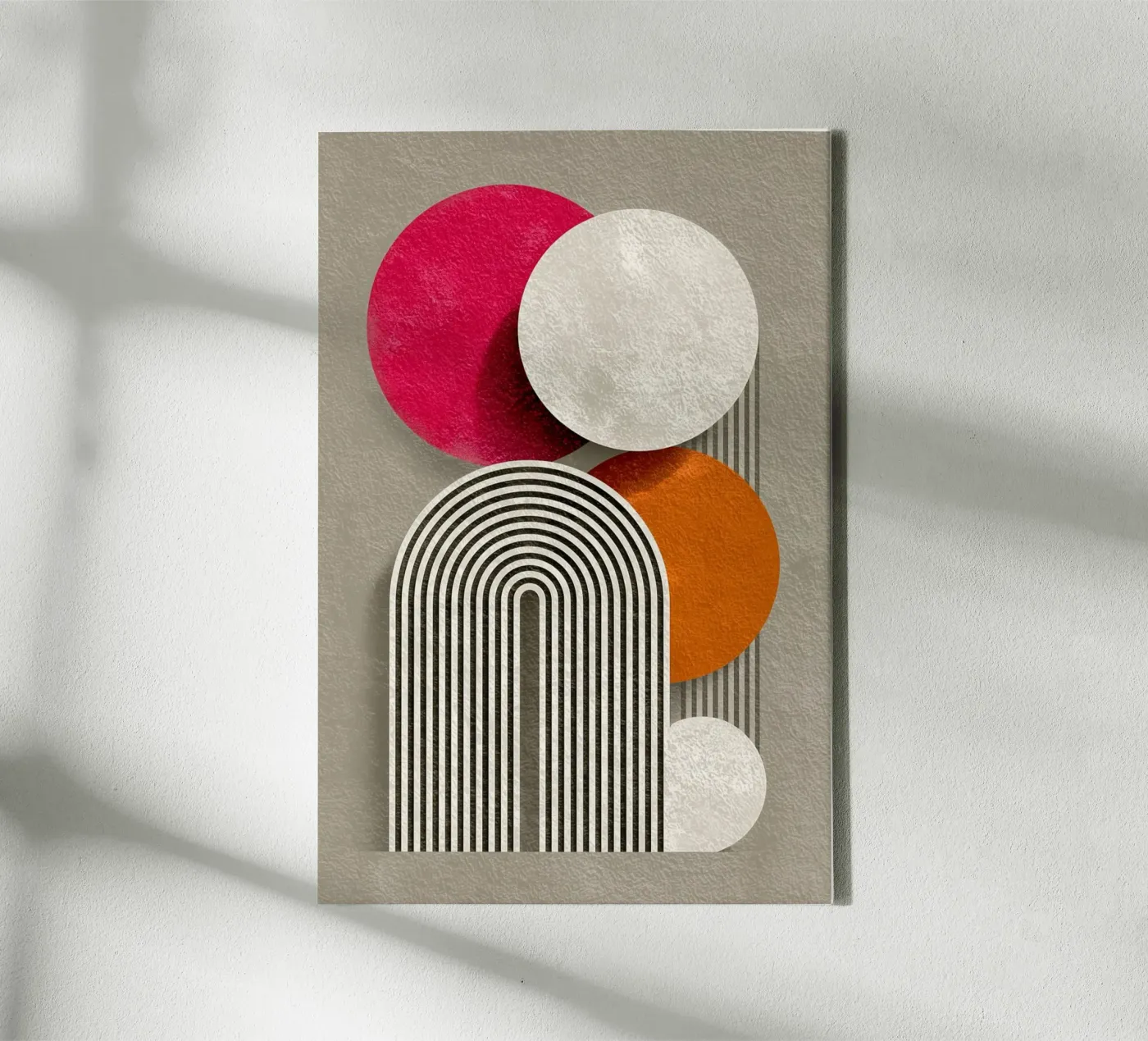 Half circle stripe pattern canvas by Carinaprint