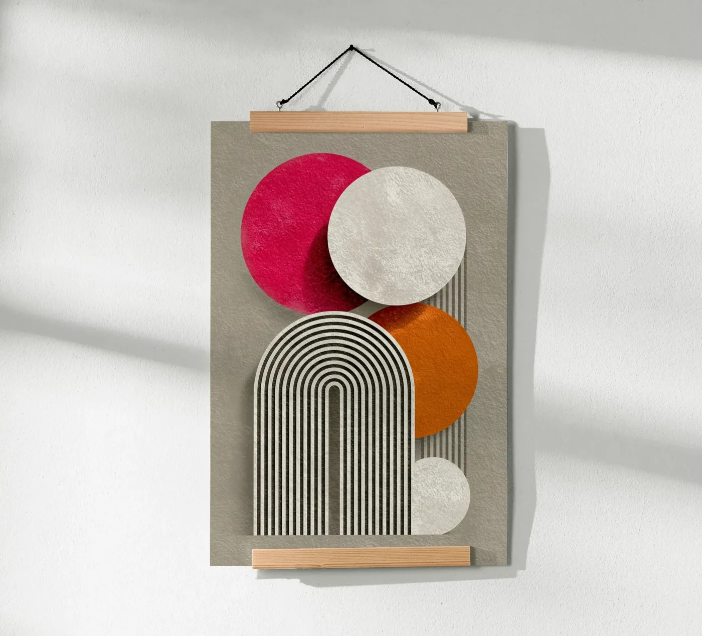 Half circle stripe pattern poster by Carinaprint