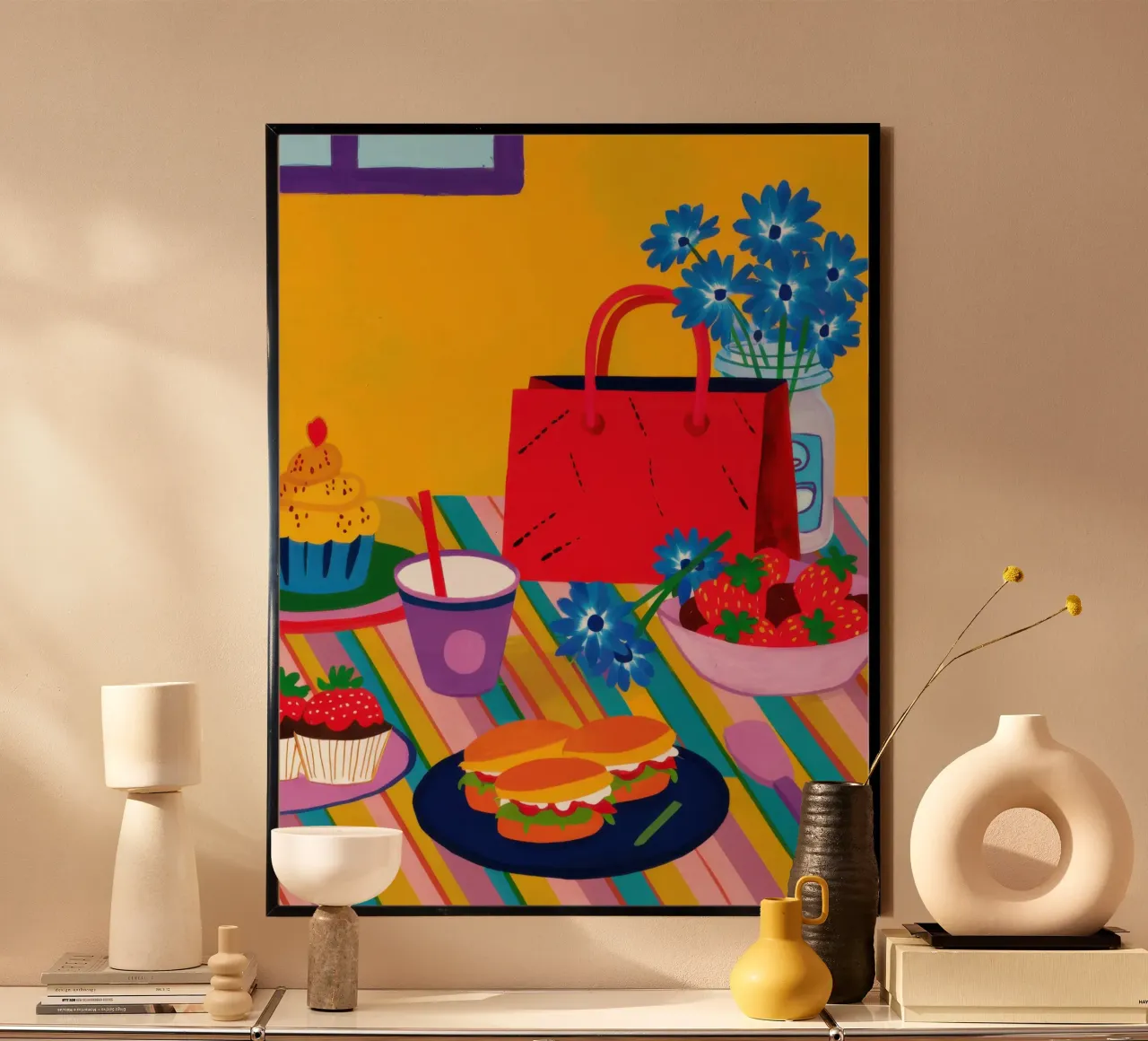 Scrivania disordinata e gioiosa poster con telaio in plastica da Lyra Glaze