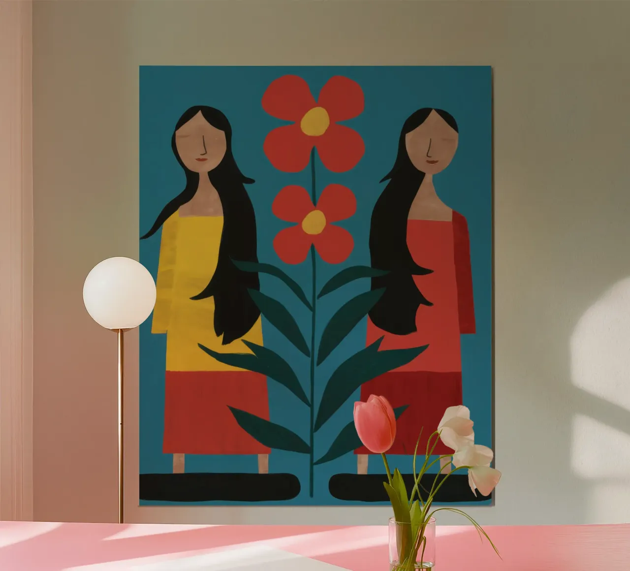 Il legame di due sorelle poster con telaio in plastica da Lyra Glaze
