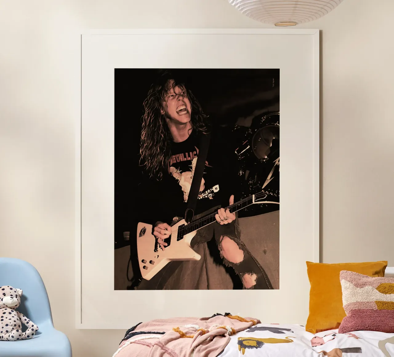 James Hetfield poster con telaio in plastica da Musadad Shop