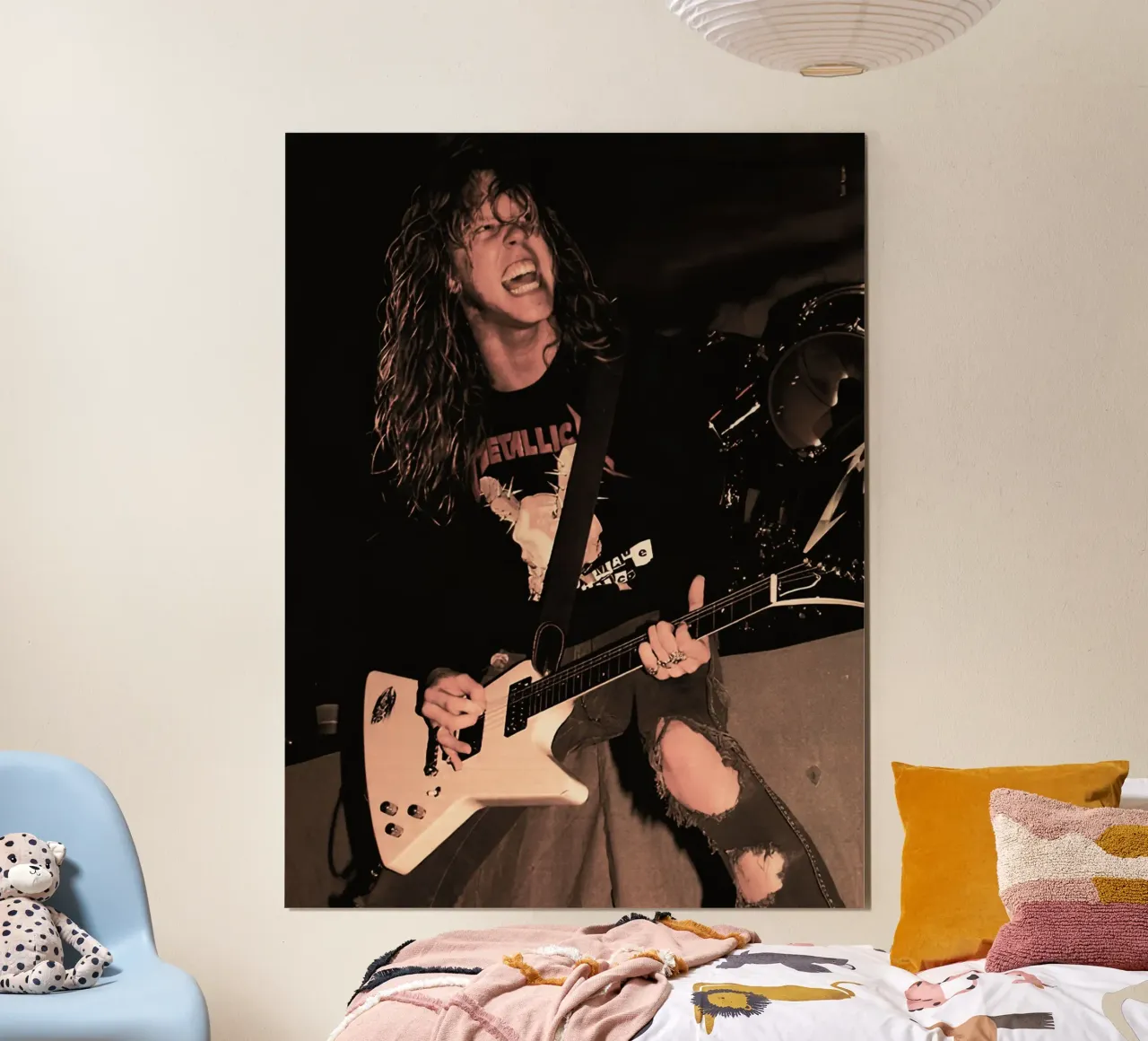 James Hetfield poster con telaio in plastica da Musadad Shop