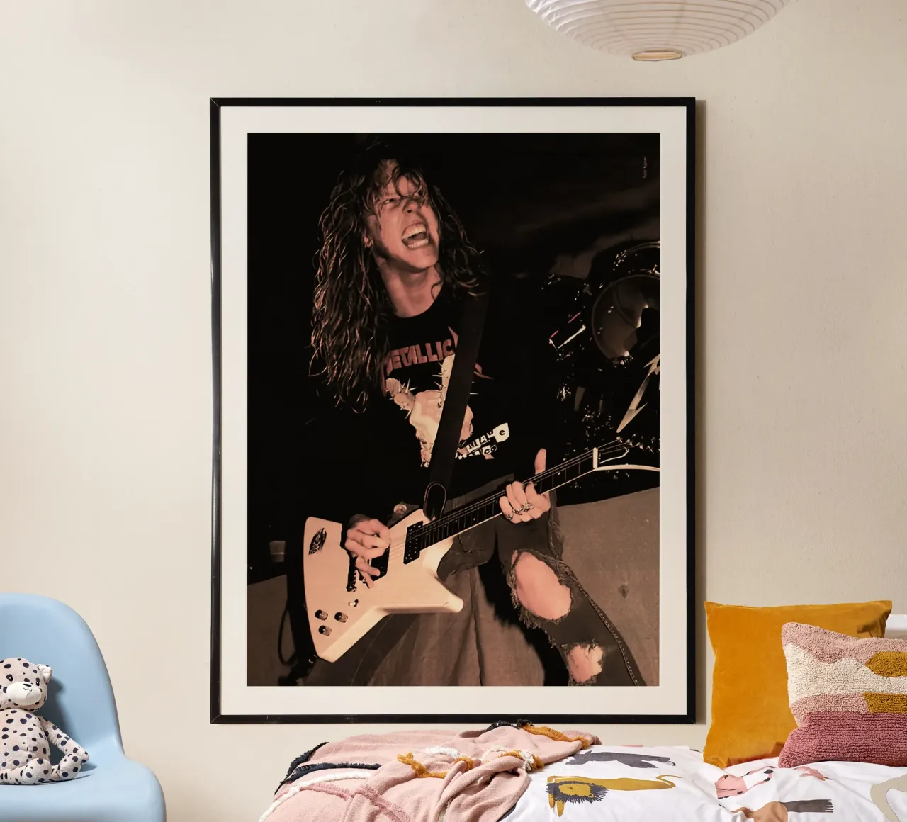 James Hetfield poster con telaio in plastica da Musadad Shop