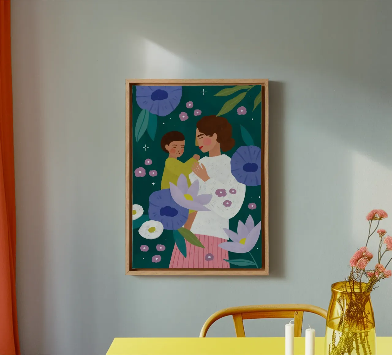 Coccole di mamma tela con Cornice a cassetta da Louis Butler