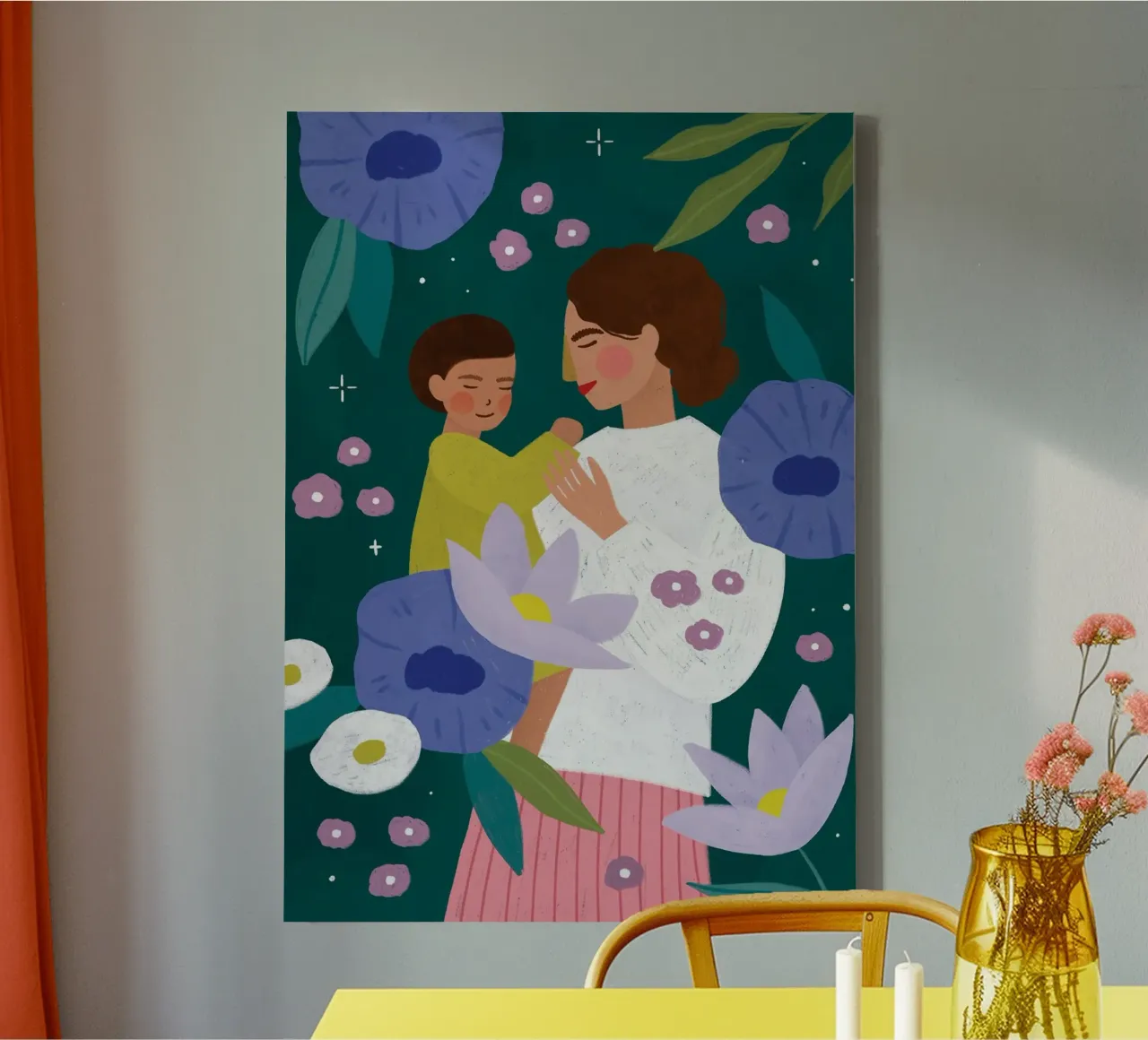 Coccole di mamma tela con Cornice a cassetta da Louis Butler