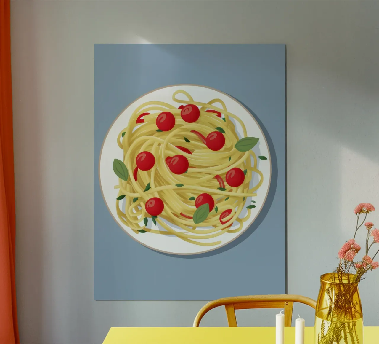 Perfekter Nudelteller Poster mit Holzrahmen von Astra Mist