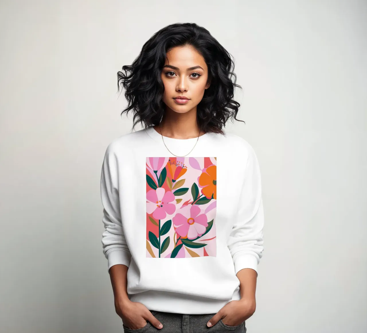 Fiori rosa tenue felpa da Lyra Glaze
