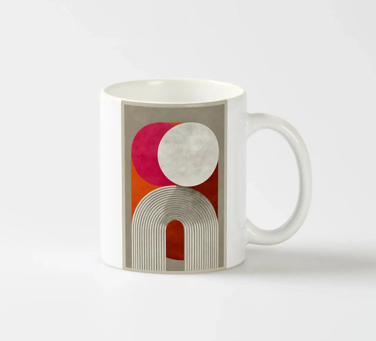 Design a cerchio simmetrico tazza in ceramica da Carinaprint