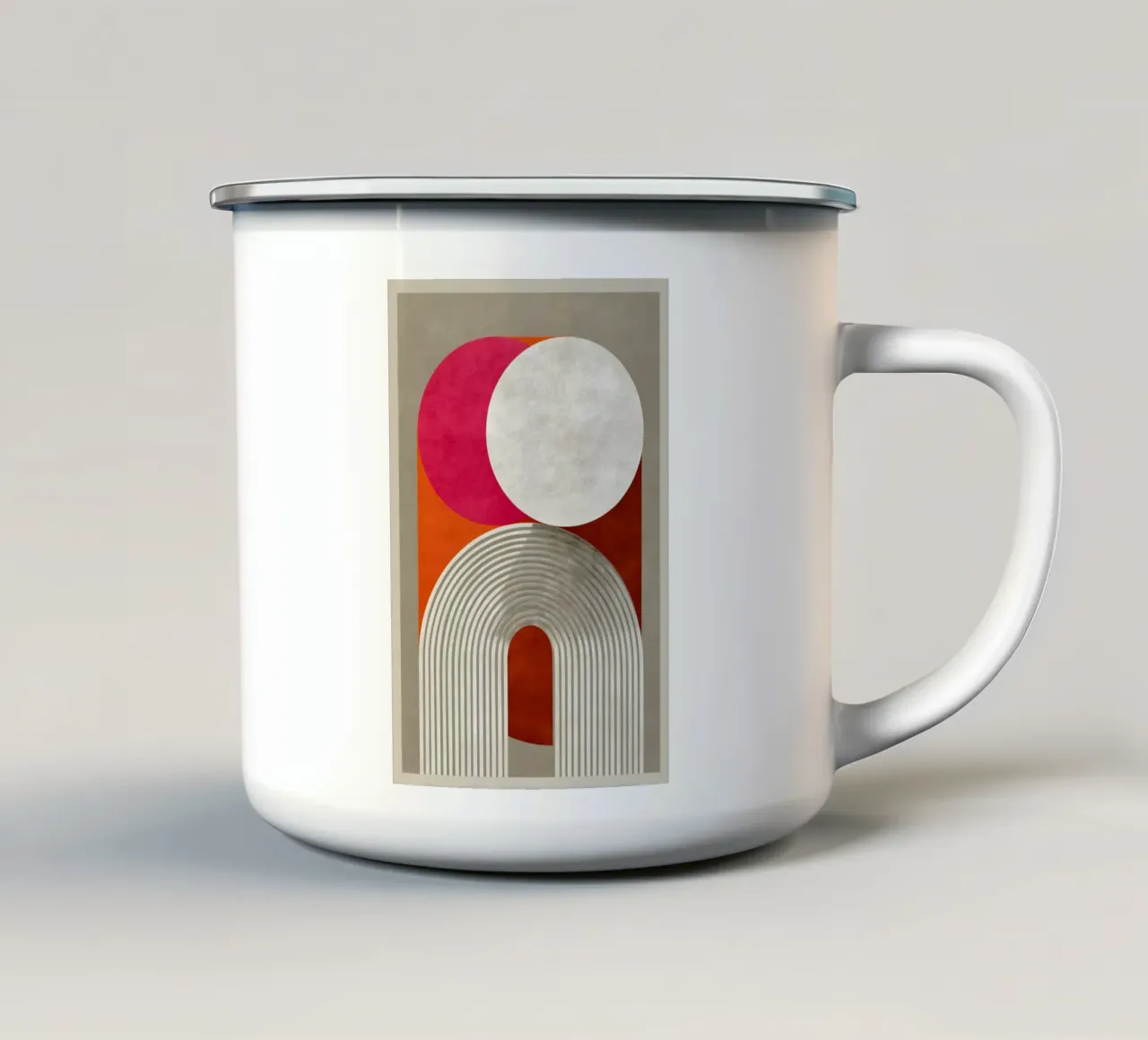Design a cerchio simmetrico tazza in smalto da Carinaprint