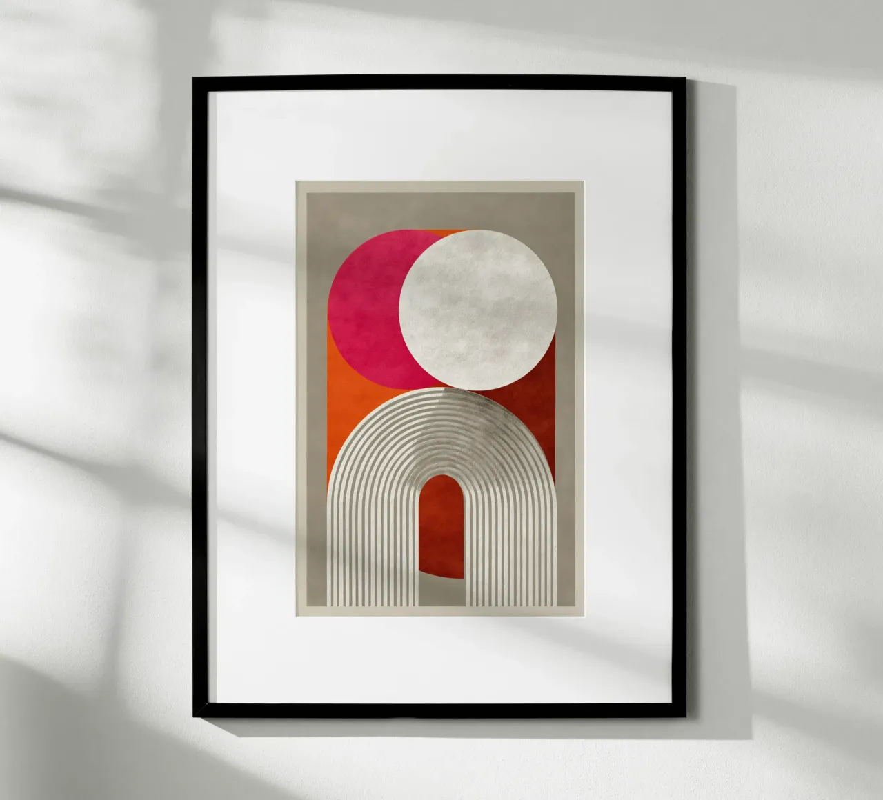 Design a cerchio simmetrico poster con telaio in alluminio da Carinaprint