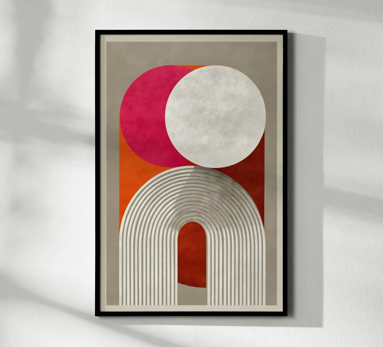Design a cerchio simmetrico poster con telaio in alluminio da Carinaprint
