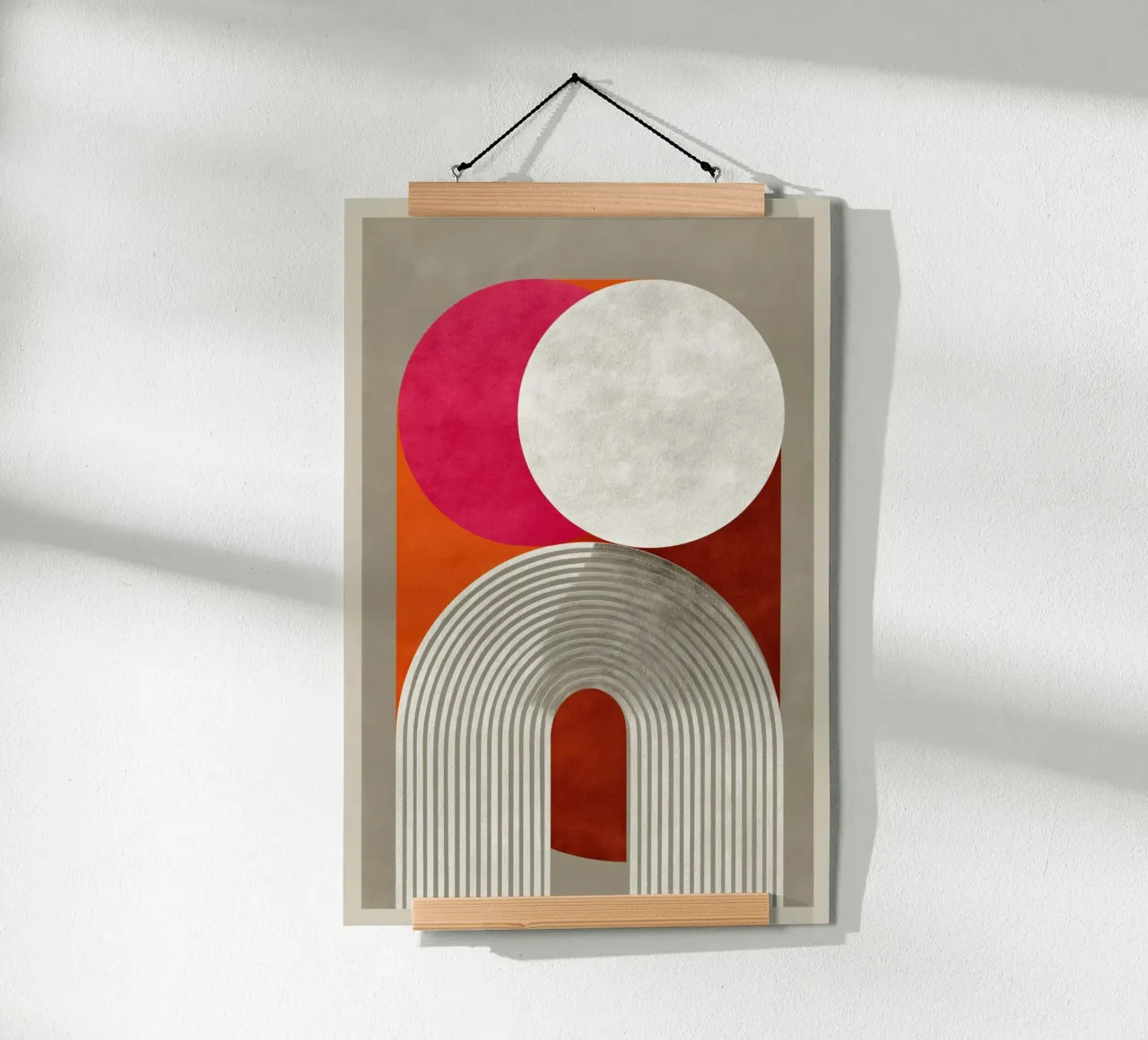 Design a cerchio simmetrico poster con telaio in alluminio da Carinaprint