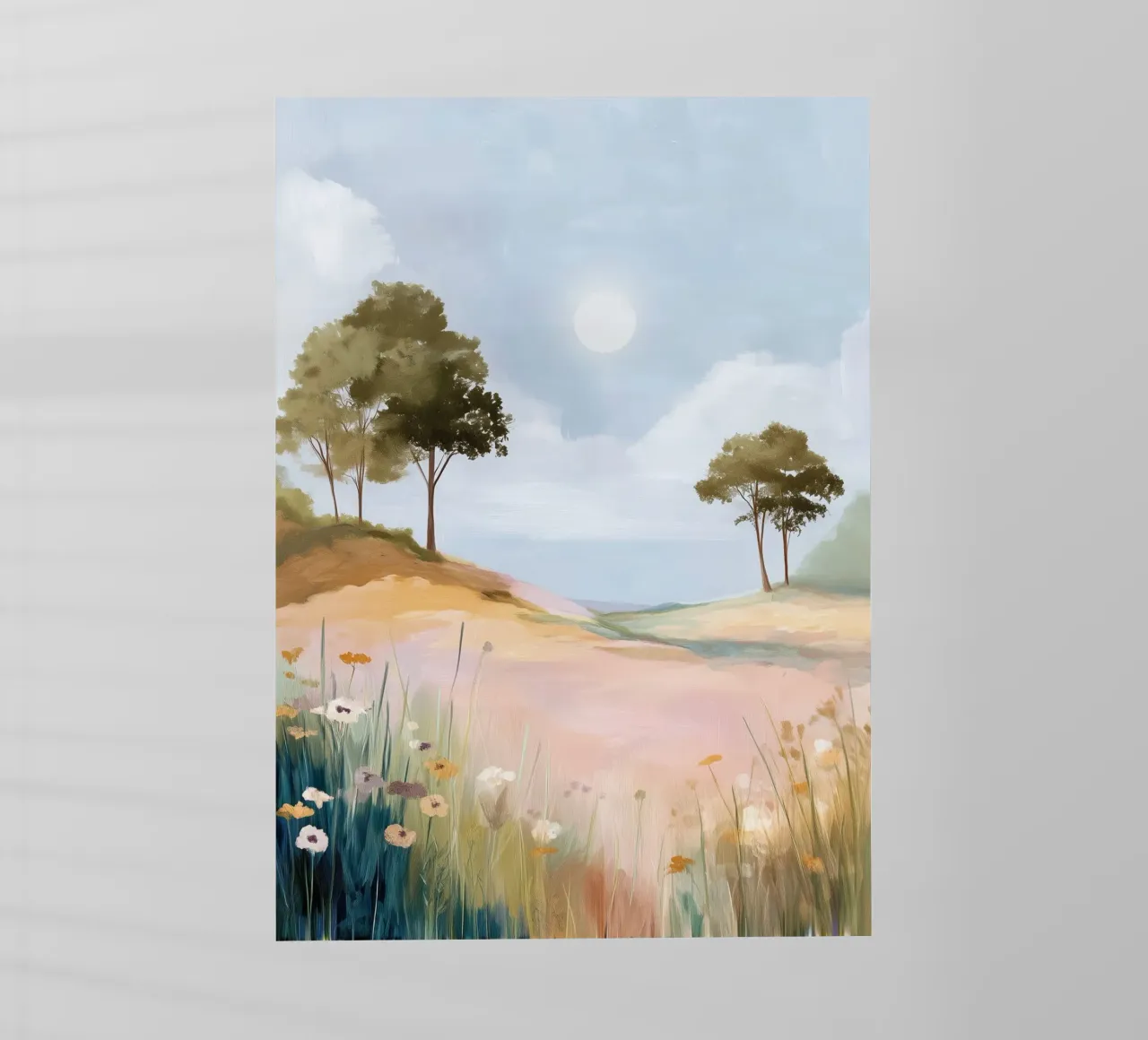 Soft Spring - Dreamy Field with Sun and Wildflowers pellicola backlit da Dune