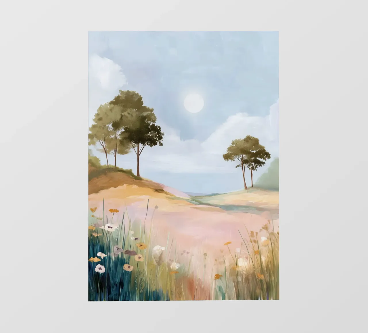 Soft Spring - Dreamy Field with Sun and Wildflowers pellicola backlit da Dune