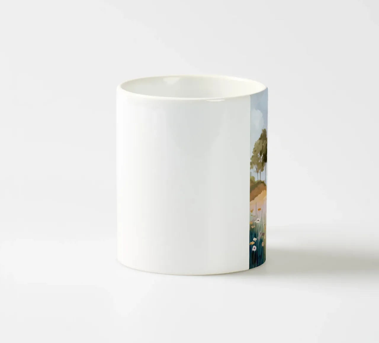 Soft Spring - Dreamy Field with Sun and Wildflowers tazza in ceramica da Dune
