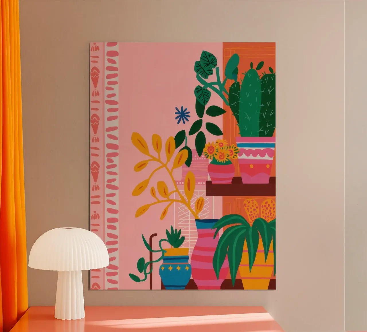 Accogliente angolo delle piante poster con telaio in legno da Astra Mist