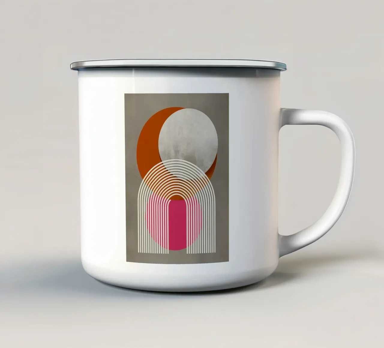 Formazione di curve futuristiche tazza in smalto da Carinaprint