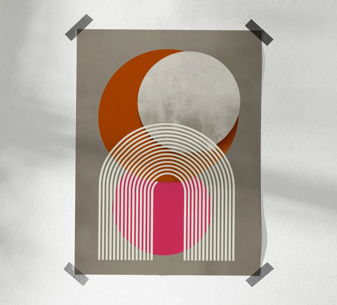 Formazione di curve futuristiche poster con telaio in alluminio da Carinaprint