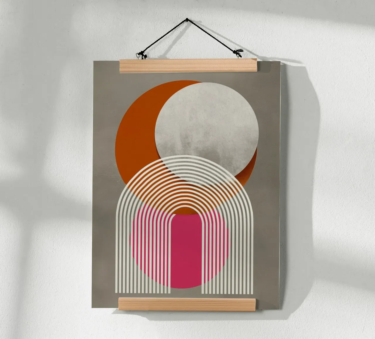 Formazione di curve futuristiche poster con telaio in alluminio da Carinaprint