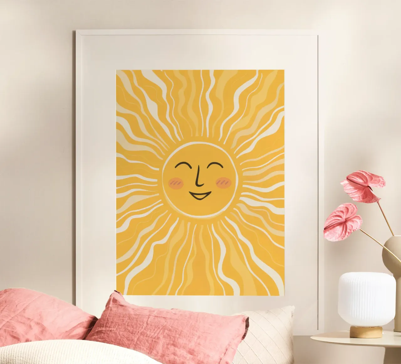 Die lächelnde Sonne in Person Poster von Astra Mist