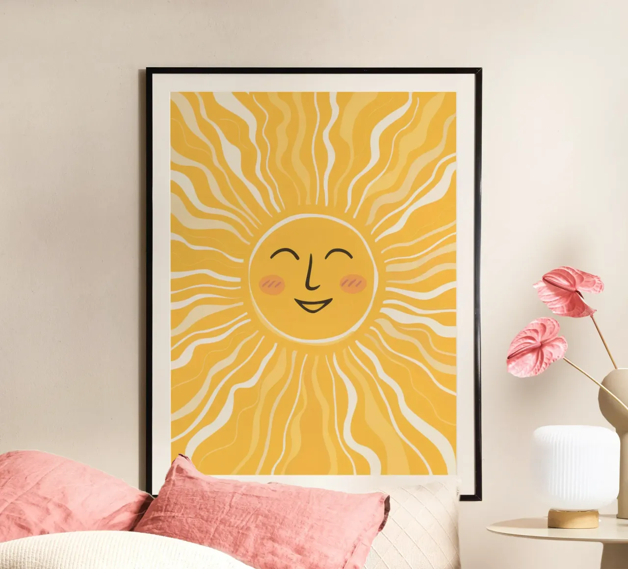 Die lächelnde Sonne in Person Poster von Astra Mist