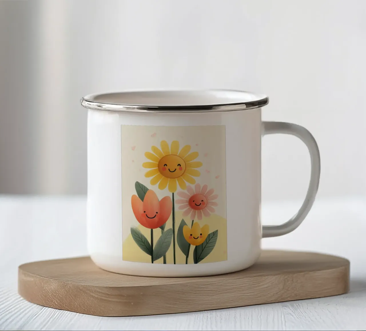Sunny Smiles tazza in smalto da Kiara