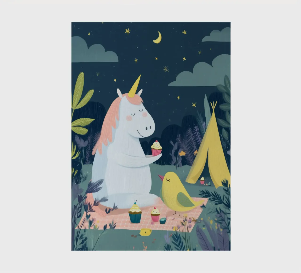 Unicorn Picnic notebook by Kiara