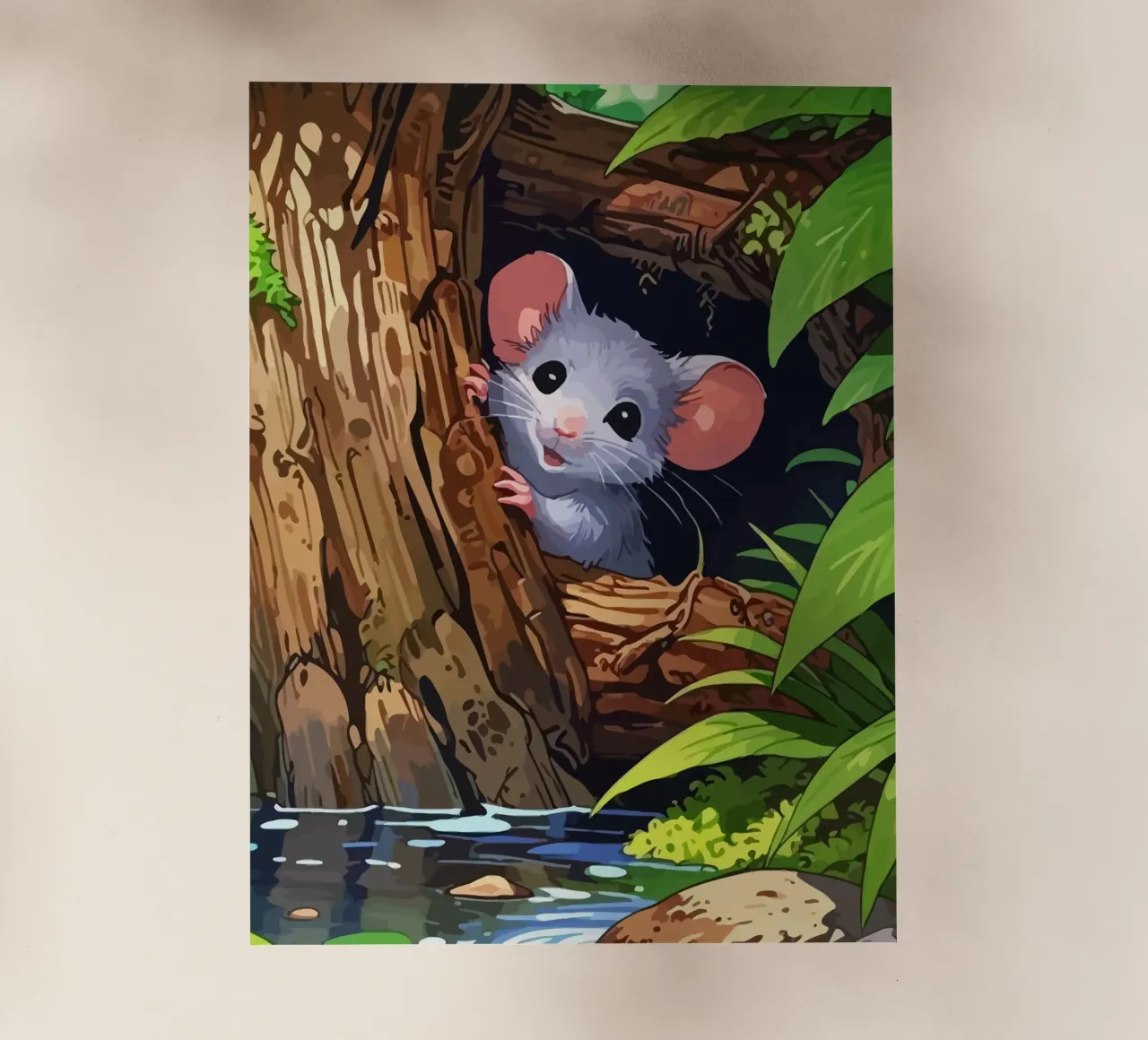 mouse behind the tree pellicola backlit da Dumery Art