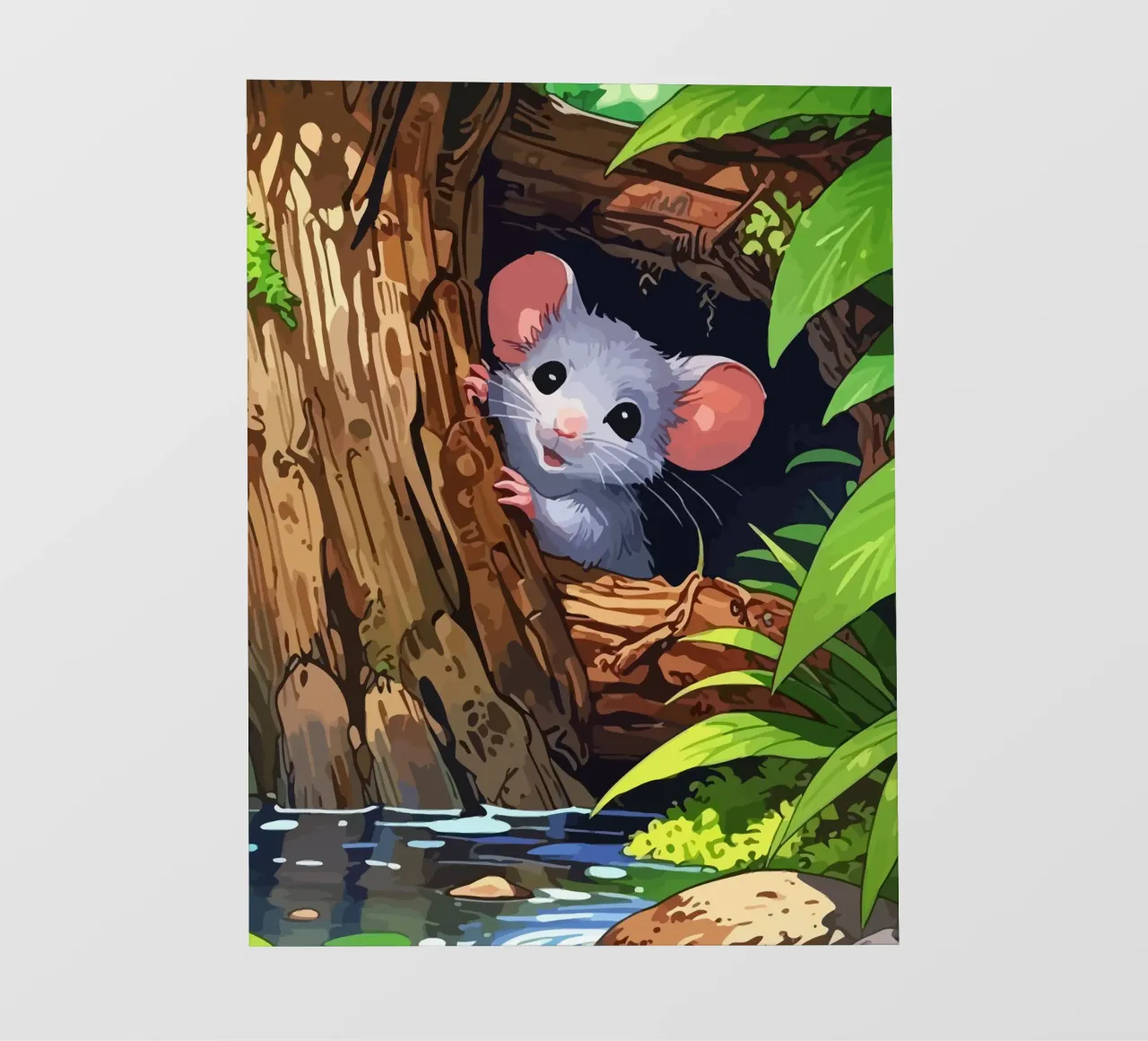 mouse behind the tree pellicola backlit da Dumery Art