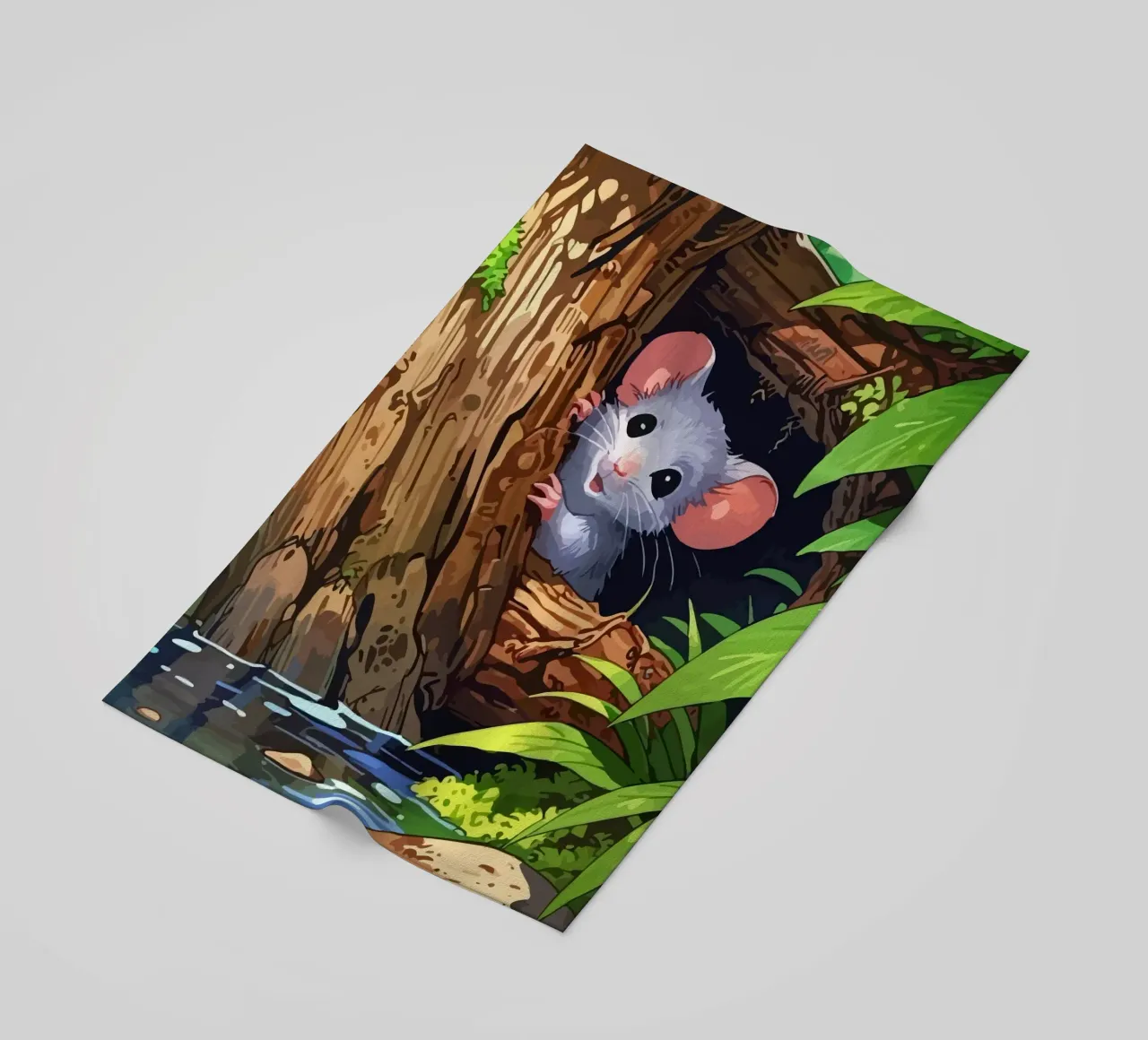 mouse behind the tree telo mare da Dumery Art