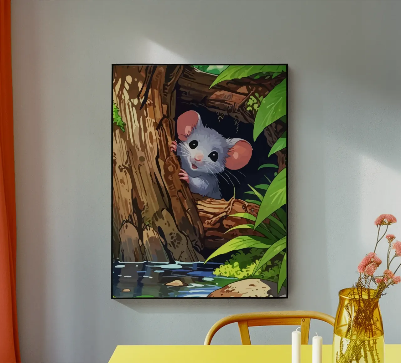 mouse behind the tree plexiglass da Dumery Art