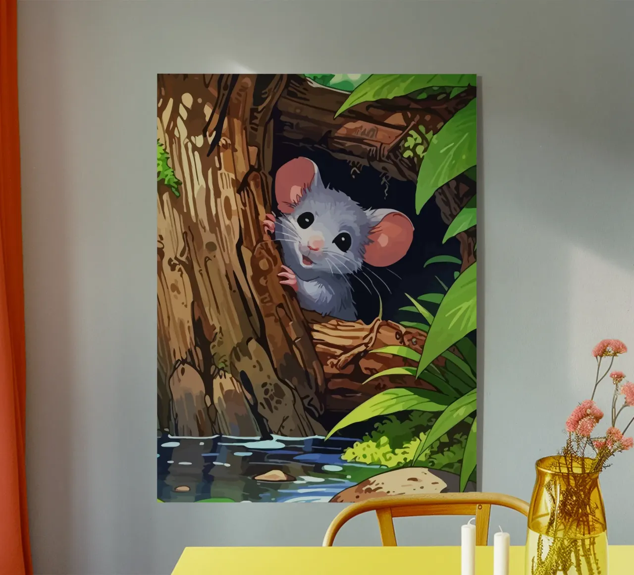 mouse behind the tree plexiglass da Dumery Art