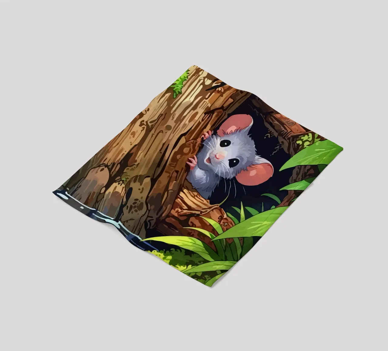mouse behind the tree coperta in pile da Dumery Art