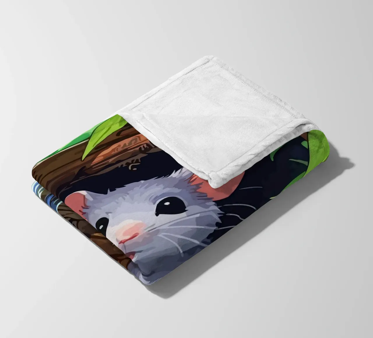 mouse behind the tree coperta in pile da Dumery Art
