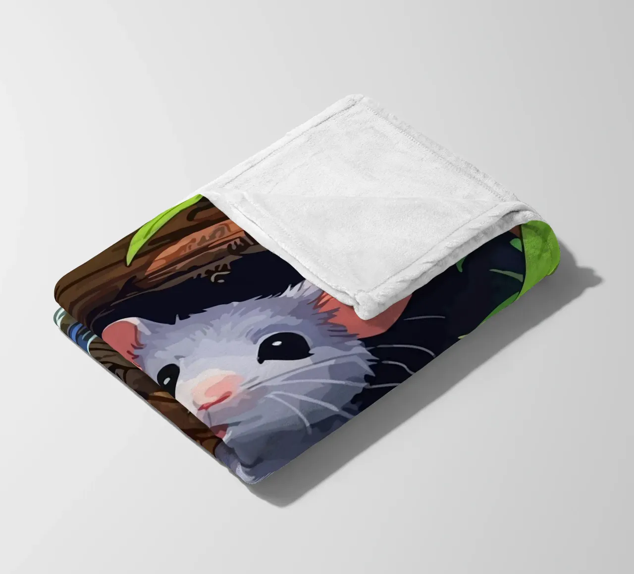 mouse behind the tree coperta in pile da Dumery Art