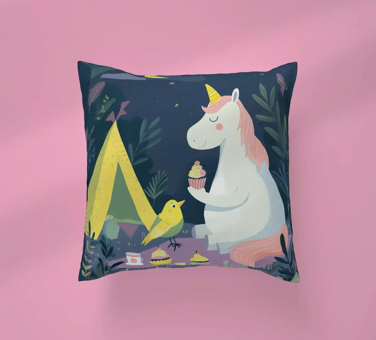 Unicorn Picnic 2 cuscino da Kiara